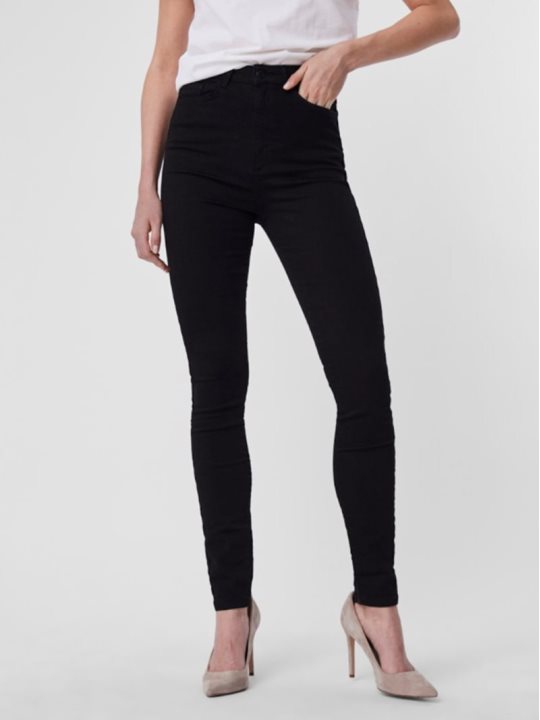 VMSANDRA SHR SKINNY JEANS BLAC