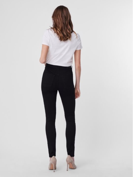 VMSANDRA SHR SKINNY JEANS BLAC