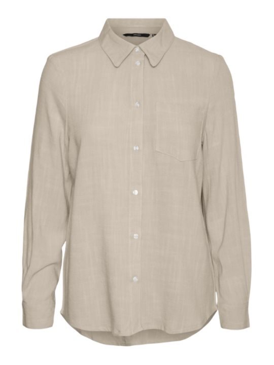 VMVERA LS LINEN OVERSIZED SHIR