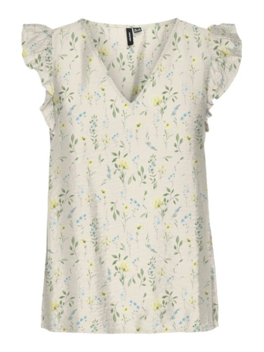 VMJOSIE SL V-NECK TOP WVN GA