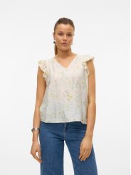 VMJOSIE SL V-NECK TOP WVN GA