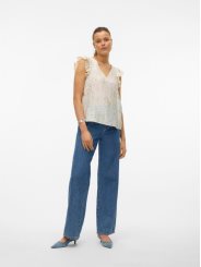 VMJOSIE SL V-NECK TOP WVN GA
