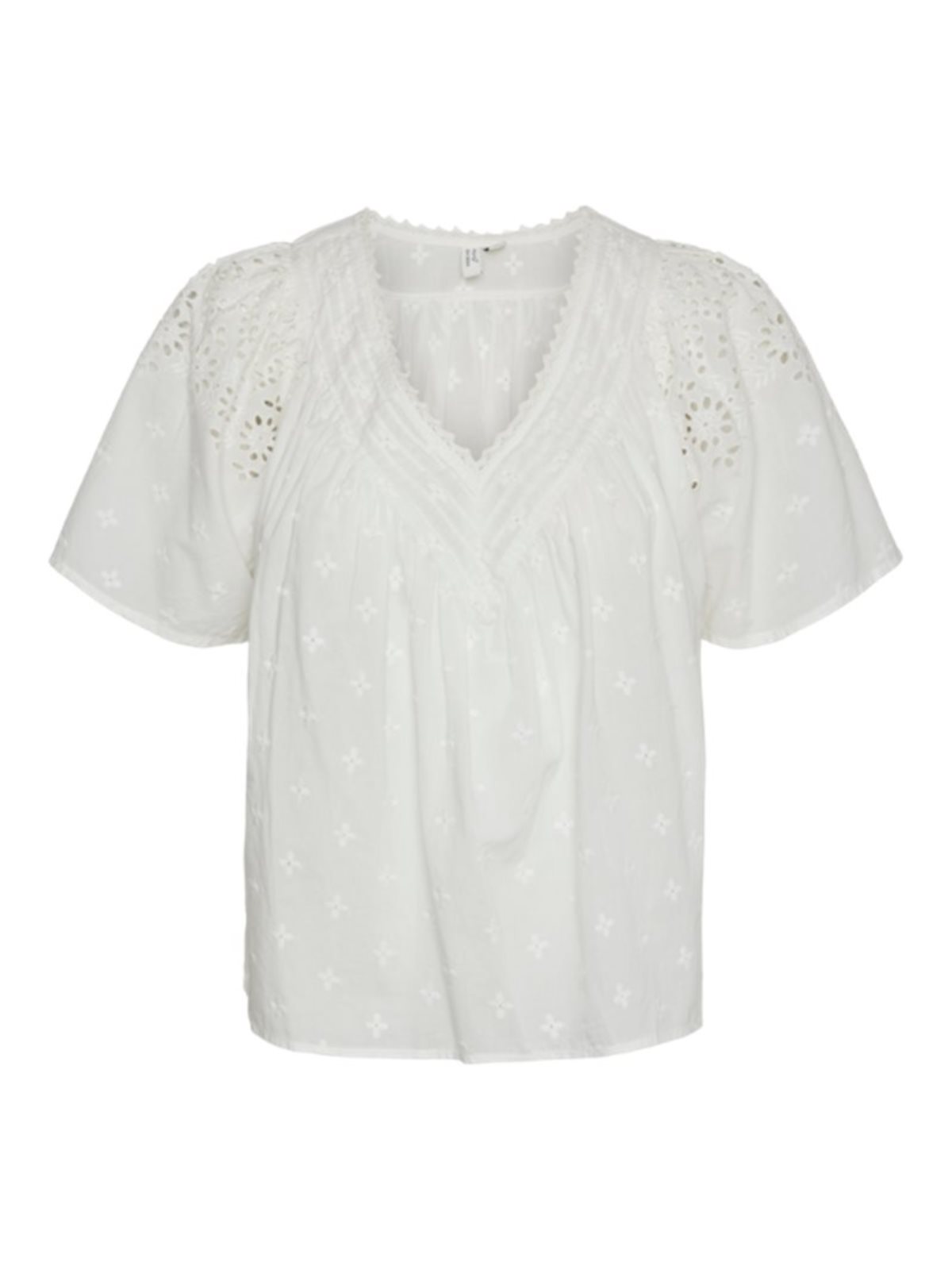 VMKAFFA S/S V-NECK TOP WVN BTQ