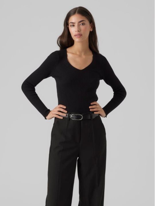 VMEVIE LS V-NECK PULLOVER GA N